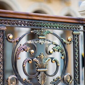 Decorative Brass Balcony Railing For Elegant Homes House Roof Front Grill Design