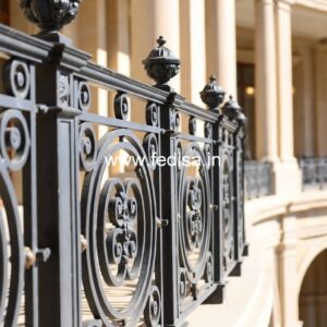 Designer Brass Staircase Railing With Classic Appeal Steel Grill Simple Design