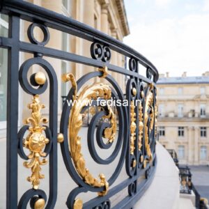 Luxury Brass Railing Design For Modern Homes Door Design Steel Grill