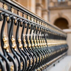 Brass Stair Railing Design For Classic Interiors Wooden Main Door Grill Design