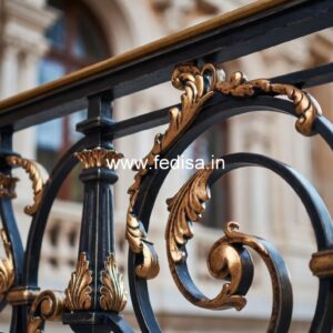Luxury Brass Railing Design With Detailing Flat Gallery Grill Design