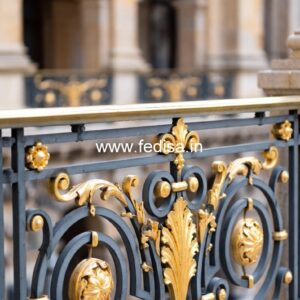 Elegant Brass Balcony Railing With Designer Look Window Grill Design Ss