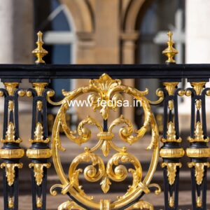 Modern Brass Handrail Design For Staircase Sliding Gate Grill Design
