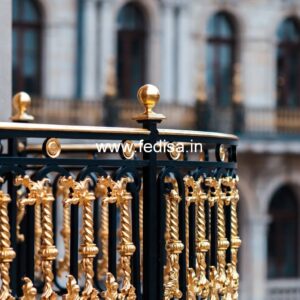 Premium Brass Balcony Railing For Homes Steel Khidki Ki Design