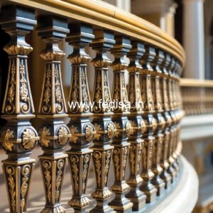 High Quality Brass Balcony Railing For Home Exterior MS Steel Grill