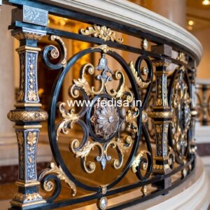 Premium Brass Balcony Railing For Contemporary Homes Safety Grill Door For House