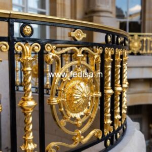 Decorative Brass Stair Railing With Unique Style Jhalar Grill