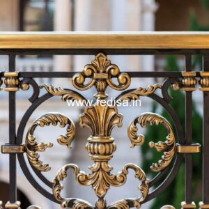 Brass Staircase Railing Design With Modern Appeal Grill Design For Glass Window