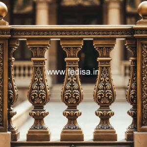 Designer Brass Stair Railing For Luxury Decor Room Gate Grill Design