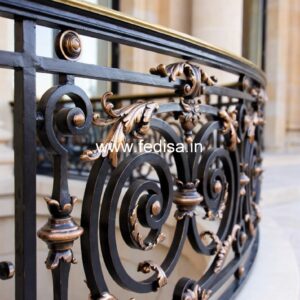 Decorative Brass Railing Design With Classic Finish Sun Grill Design