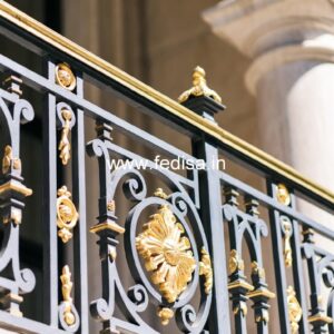 Brass Staircase Railing Design For Designer Homes Window Ka Grill Design