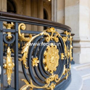 Antique Brass Staircase Railing For Royal Homes Grill Patti Design