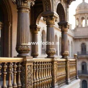 Modern Brass Staircase Railing For Stylish Homes Door With Grill Gate