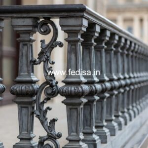 Stylish Brass Stair Railing With Premium Finish House Design With Grills