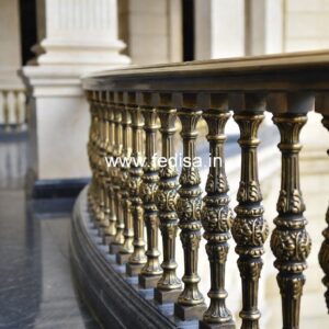Custom Brass Railing Design For Staircase Interiors Balcony Steel Grill Design Catalog