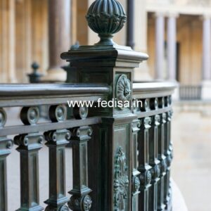 Stylish Brass Staircase Railing With Elegant Look Design Grills For Sliding Windows