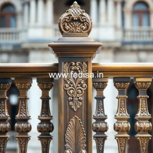 Brass Handrail Design For Contemporary Homes Grill Design Elevation