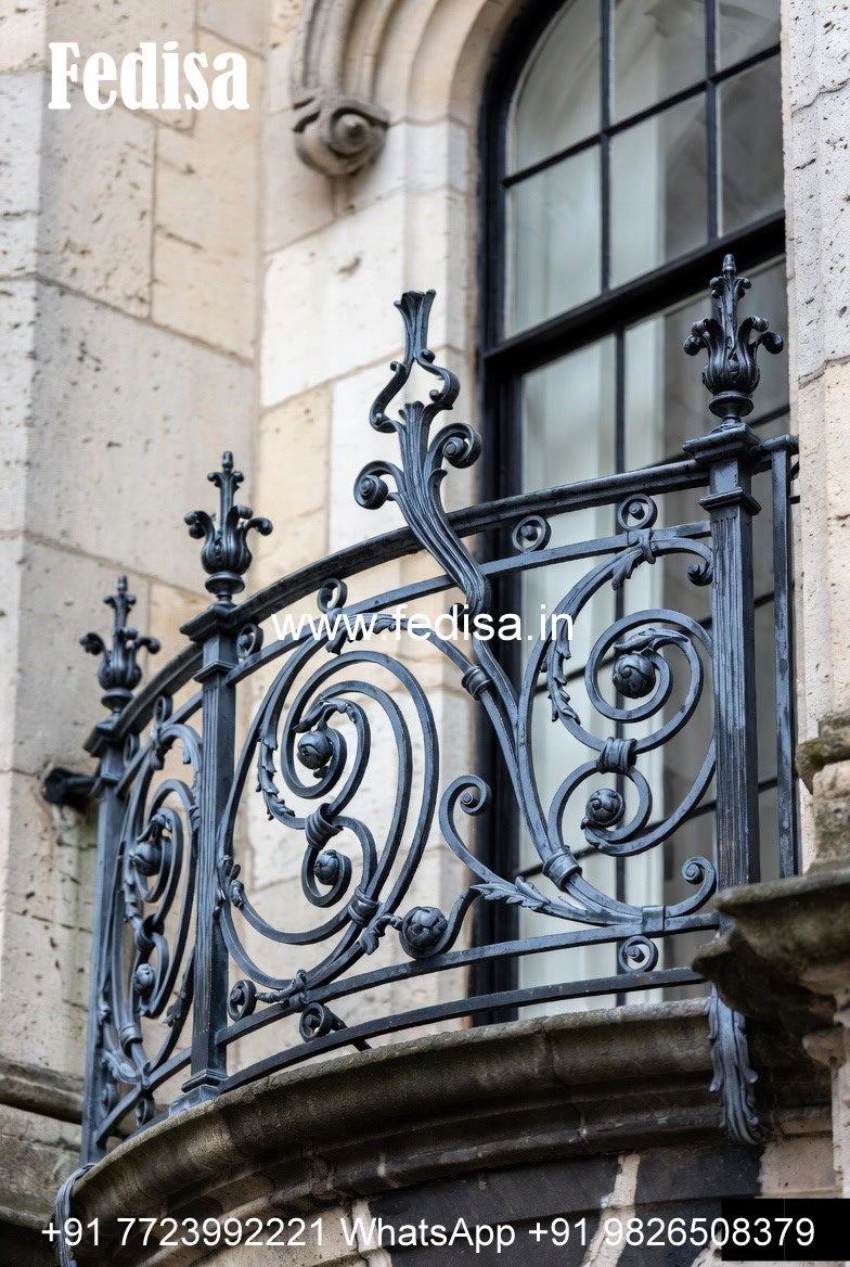 Antique Brass Stair Railing For Classic Homes Balcony Wooden Grill Design