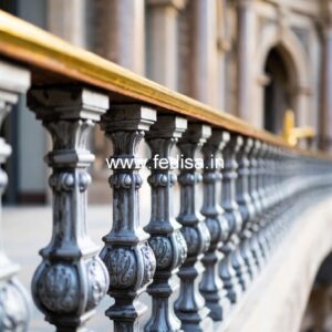 Premium Brass Balcony Railing With Fine Finish Designer Grill Door