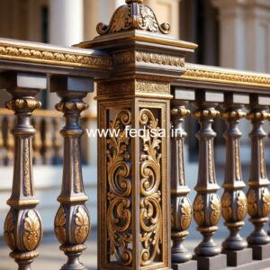 Antique Brass Railing Design With Royal Appeal Welding Khidki Design