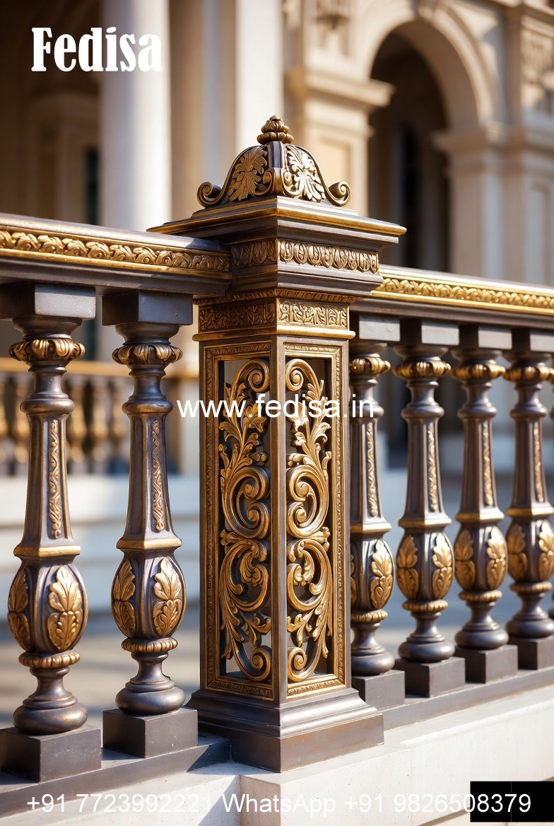 Antique Brass Railing Design With Royal Appeal Welding Khidki Design