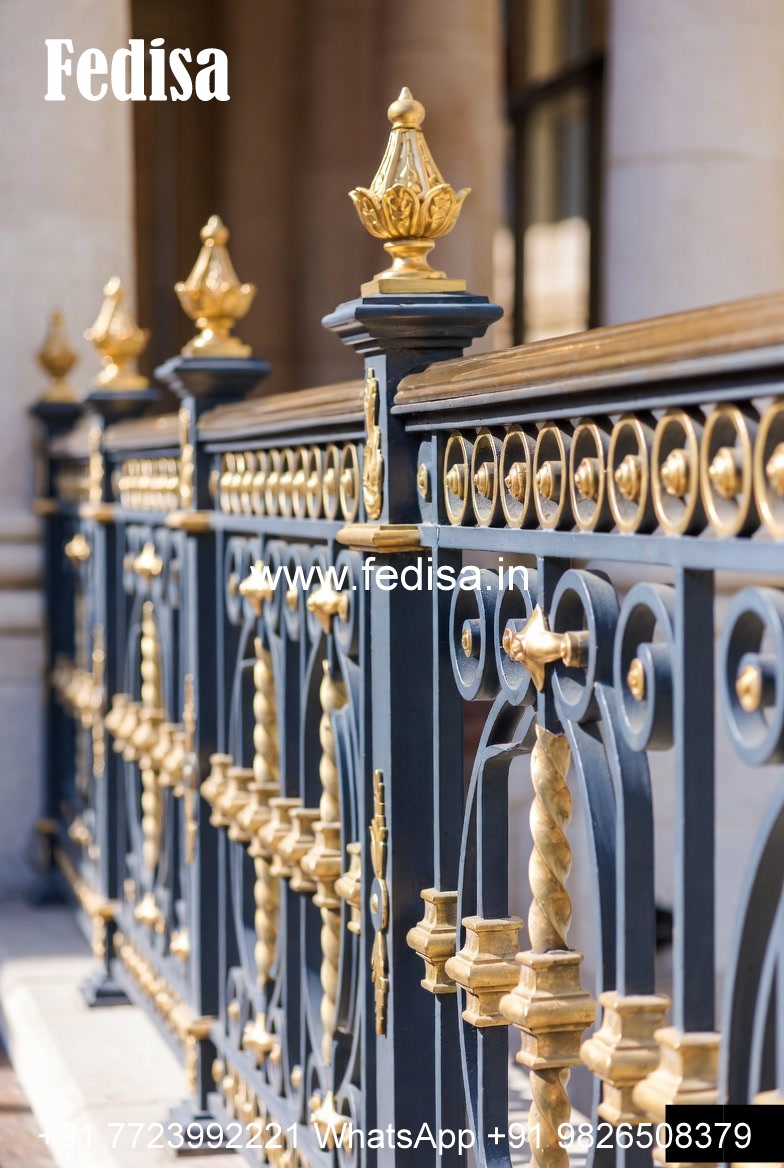 Antique Brass Stair Railing Design For Royal Homes House Window Design Grill