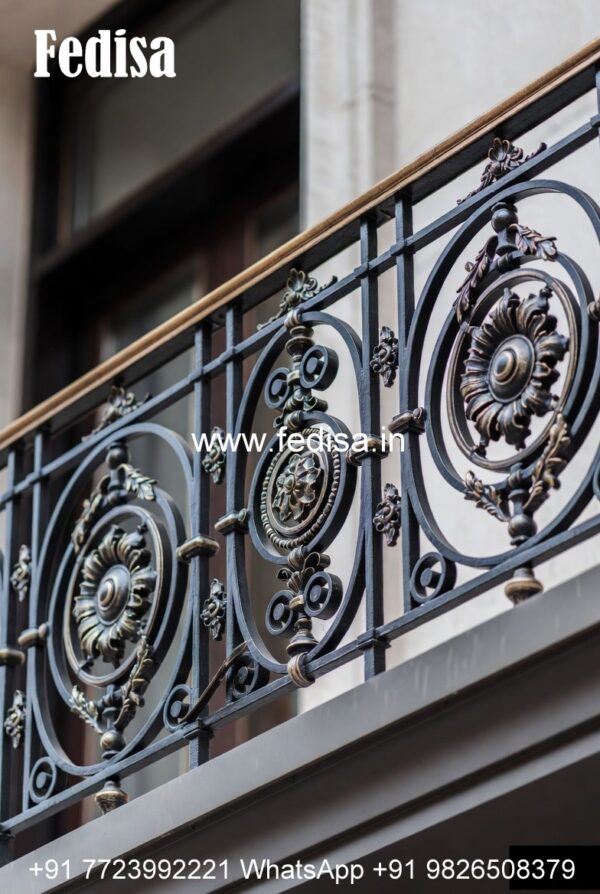 Brass Railing Design With High-end Finish Stainless Steel Safety Door ...