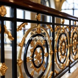 Elegant Brass Railing Design For High-end Homes Metal Window Grill Simple Design