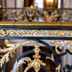 Luxury Brass Handrail Design For Elegant Staircases Boundary Grill Design Steel