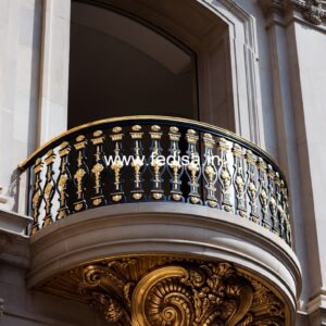 Traditional Brass Railing Design With Carving Work Simple Modern Grill Design