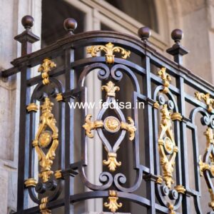 Designer Brass Balcony Railing For Homes Steel Grill Design Gate