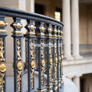 Heavy Duty Brass Railing Design For Durability Window Iron Rod Design