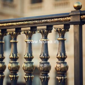 Luxury Brass Railing Design With Detailing Home Khidki Grill Design