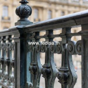 Brass Railing Design With Modern Finish Grill Design For Small Window