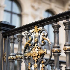 Elegant Brass Balcony Railing Design For Villas Grill Design For Entrance