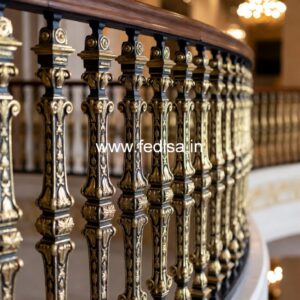 Designer Brass Staircase Railing For Modern Homes Home Wall Grill Design