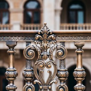 Antique Brass Railing Design For Classic Interiors Home Window Grill Design Simple