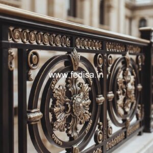 Designer Brass Handrail For Luxury Interiors Plain Grill Gate Design