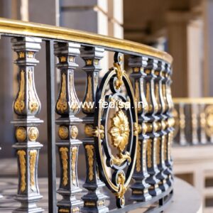 Decorative Brass Handrail Design Window Grills Inside Design
