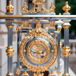 Luxury Brass Handrail Design For Interior Decor Iron Bar Window Grill