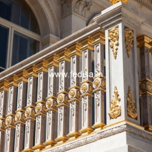 Antique Style Brass Railing Design For Classic Villas Steel Grill Design For Safety Door