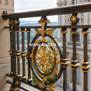Brass Balcony Railing With Elegant Design Stainless Steel Balcony Safety Grill