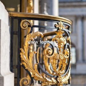 Brass Staircase Railing Design With Modern Appeal Modern Window Grill Design Outside