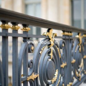 Luxury Brass Railing Design For Stair Interiors Fancy Grill Gate Design
