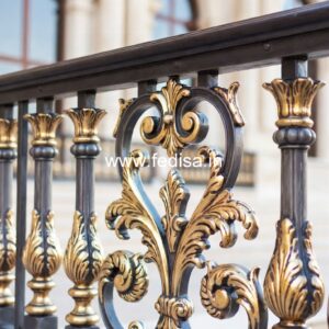 Luxury Brass Handrail For Grand Staircases Chaukhat Grill Ka Design