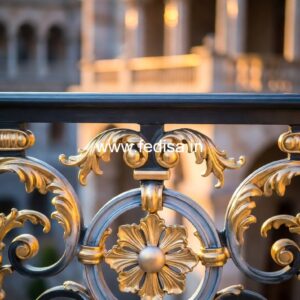 Brass Staircase Railing Design For Designer Homes Tata Steel Grill Design