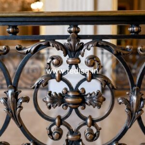 Brass Handrail Design With Luxury Appeal Window Grill Design For Apartments