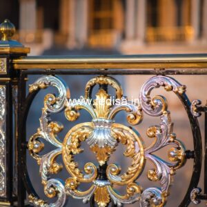 Designer Brass Staircase Handrail Ideas Main Entrance Grill Gate Design