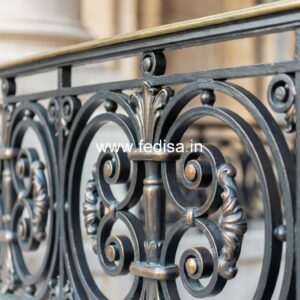 Decorative Brass Railing Design With Unique Patterns Types Of Grill Gate