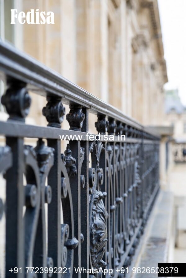 Brass Balcony Railing Design With Luxury Touch Half Door Grill Design ...